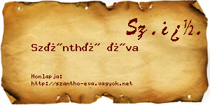 Szánthó Éva névjegykártya